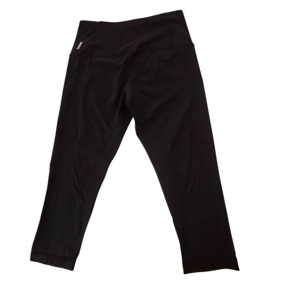 Zella Womens High Waisted Stretch Athletic Capri Leggings Pants Black Size Large - Picture 1 of 9